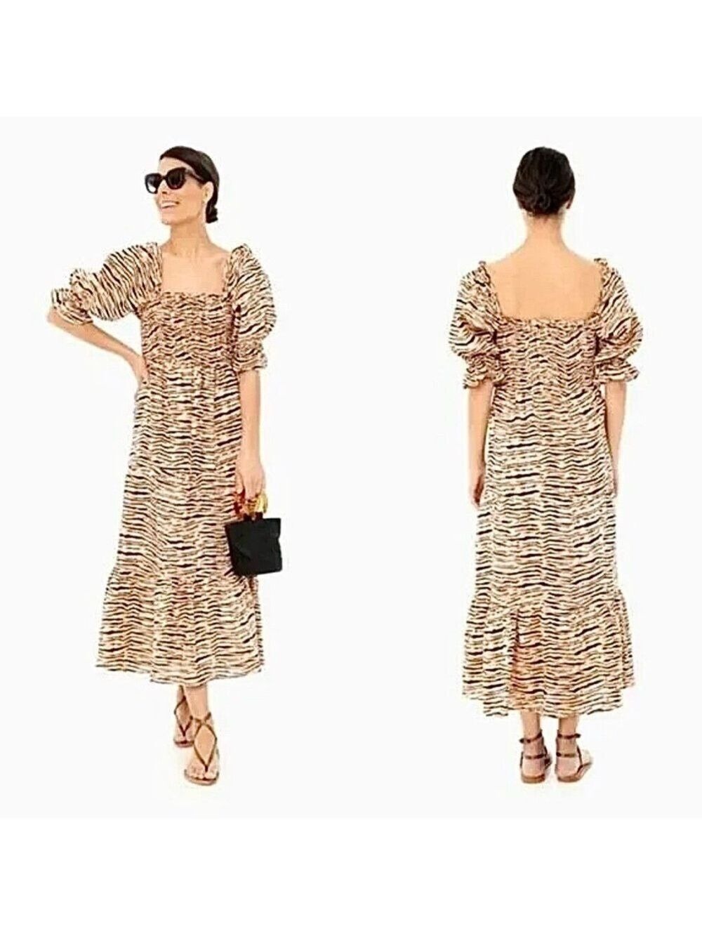 FAITHFUL THE BRAND ‘De Cristin’ Smocked Tiered Dress